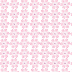 seamless pattern with pink flowers
