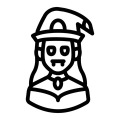 witch outline style