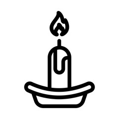 candle halloween outline style