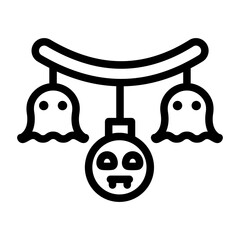 halloween lamp outline style