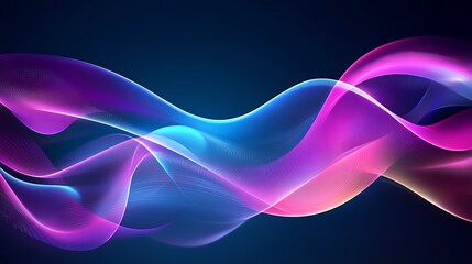 Fototapeta premium Abstract Colorful Waves Digital Art: Vibrant Hues and Glowing Energy