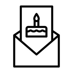 Obraz premium Party Invitation Vector Line Icon Design