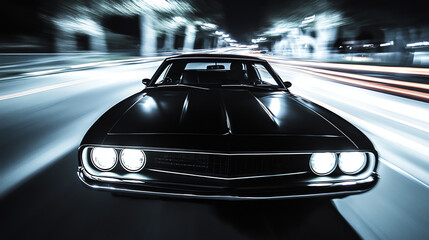 Fototapeta premium muscle car, AI generated