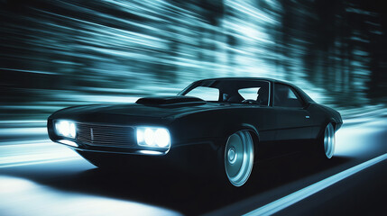 Fototapeta premium muscle car, AI generated