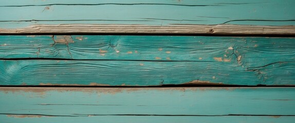 Obraz premium Rustic Weathered Teal Wood Planks Background Texture Image.
