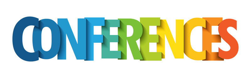 CONFERENCES colorful vector typography banner