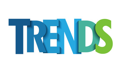 TRENDS colorful vector typography banner