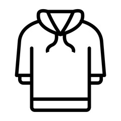 Hoodie Vector Line Icon Design
