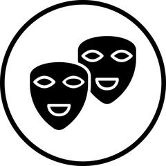 Theater Masks Icon Style