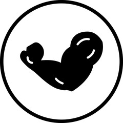 Arm Muscle Icon Style