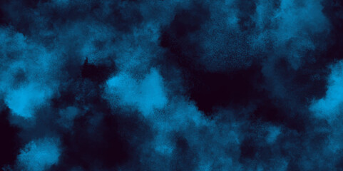 Smoke in the dark blue texture, watercolor background concept design background with smoke, watercolor painted mottled blue background with vintage marbled textured for your creative design.