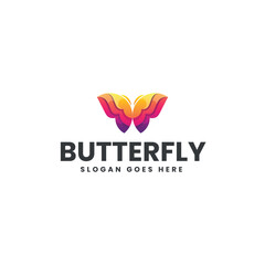 Fototapeta premium Butterfly Gradient Colorful Logo