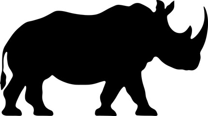 rhino illustration silhouette © TrappedMorghulis