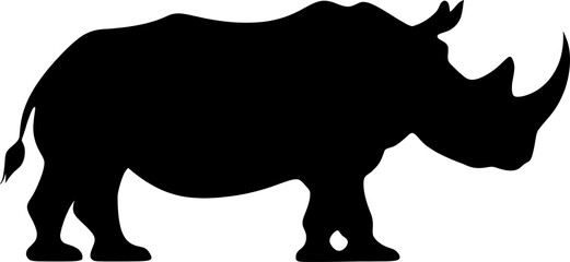rhino illustration silhouette