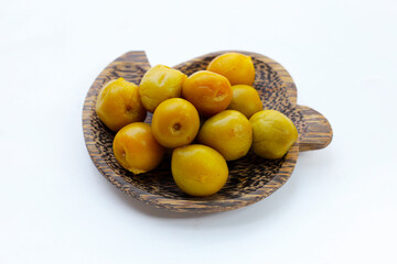 Pickled Chinese plums or Japanese apricots