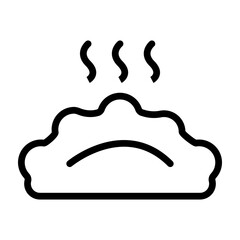 Dumplings Vector Line Icon Design