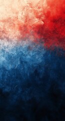 Fototapeta premium Red white blue grainy vertical gradient background smooth noise texture retro design, Generative AI