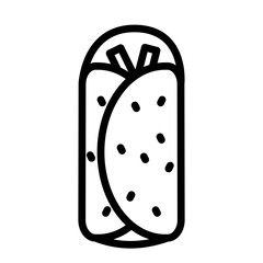 Fajitas Vector Line Icon Design