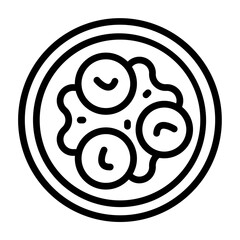 Hummus Vector Line Icon Design