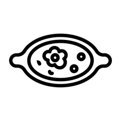 Khachapuri Vector Line Icon Design