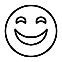 Obraz premium Joyful Expression Vector Line Icon Design
