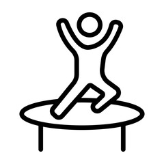 Jumping for Joy Vector Line Icon Design