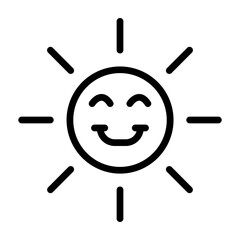 Bright Day Vector Line Icon Design