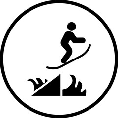 Skimboarding Icon Style