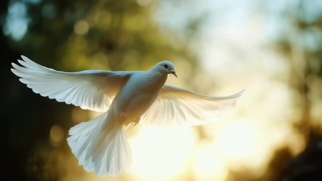 Symbol of optimism the dove representing hope and new beginnings in life s journey

