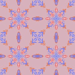 seamless ikat pattern design with colorful color use for fashion design.
