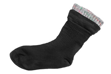 Black sock isolated