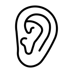 Ears Vector Line Icon Design