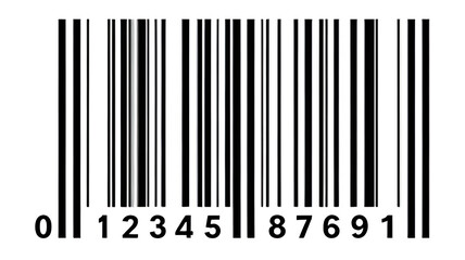 Standard Barcode with Numeric Code: barcode scanner, barcode technology, UPC code, barcode system, product identification.