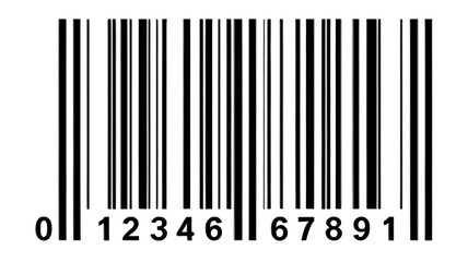 Standard Barcode with Numeric Code: barcode scanner, barcode technology, UPC code, barcode system, product identification.