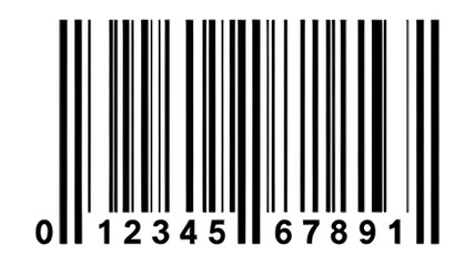 Standard Barcode with Numeric Code: barcode scanner, barcode technology, UPC code, barcode system, product identification.
