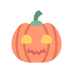 pumpkin halloween flat style