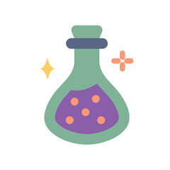 poison halloween flat style