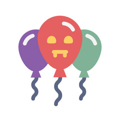 Fototapeta premium balloon halloween flat style