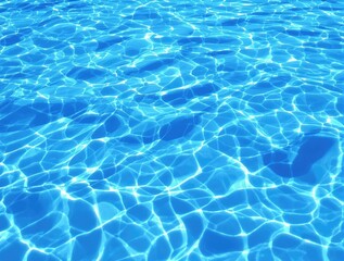 Blue waves forming on the pool's surface with ripples creating a sense of movement, blue, wave