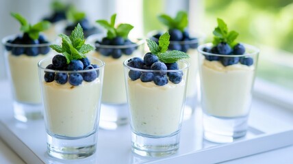 Delicious parfaits in vibrant layers, showcasing fresh fruits, creamy yogurt, and crunchy granola.
