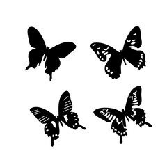 silloutttu of clean butterfly's