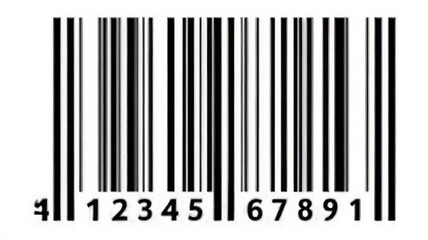 Standard Barcode with Numeric Code: barcode scanner, barcode technology, UPC code, barcode system, product identification.