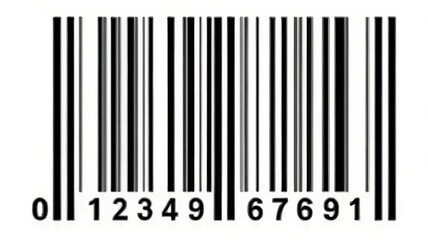 Standard Barcode with Numeric Code: barcode scanner, barcode technology, UPC code, barcode system, product identification.