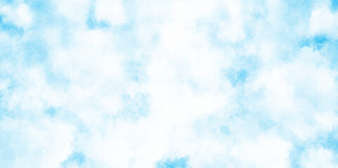 shiny and clear painted light blue clouds watercolor background, sky clouds for wallpaper backdrop background, Abstract Sky cloud landscape blue background with tiny clouds.