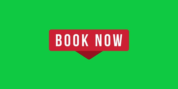 Book now 4k animation background green screen video looping for ads or creative