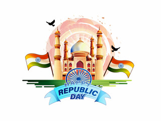 26 january Republic day of india vector background