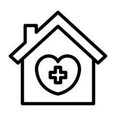 Home Care Vector Line Icon Design 