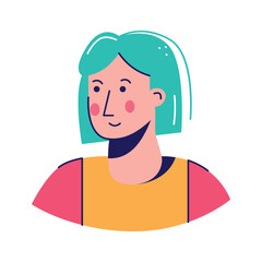 Visually perfect icon of woman avatar in trendy design style