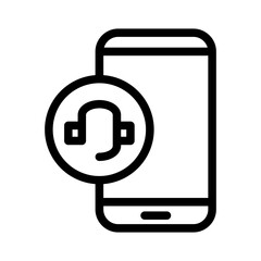 smartphone costumer service outline style