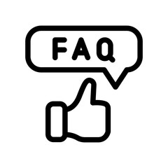 thumb faq outline style